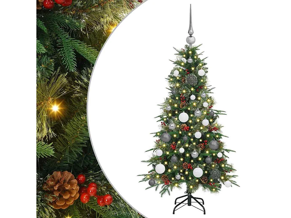 Sapin de Noël Artificiel à Branches Articulées Vert 120 cm