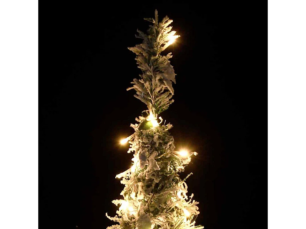 Sapin de Noël artificiel escamotable avec neige floquée 150 LED