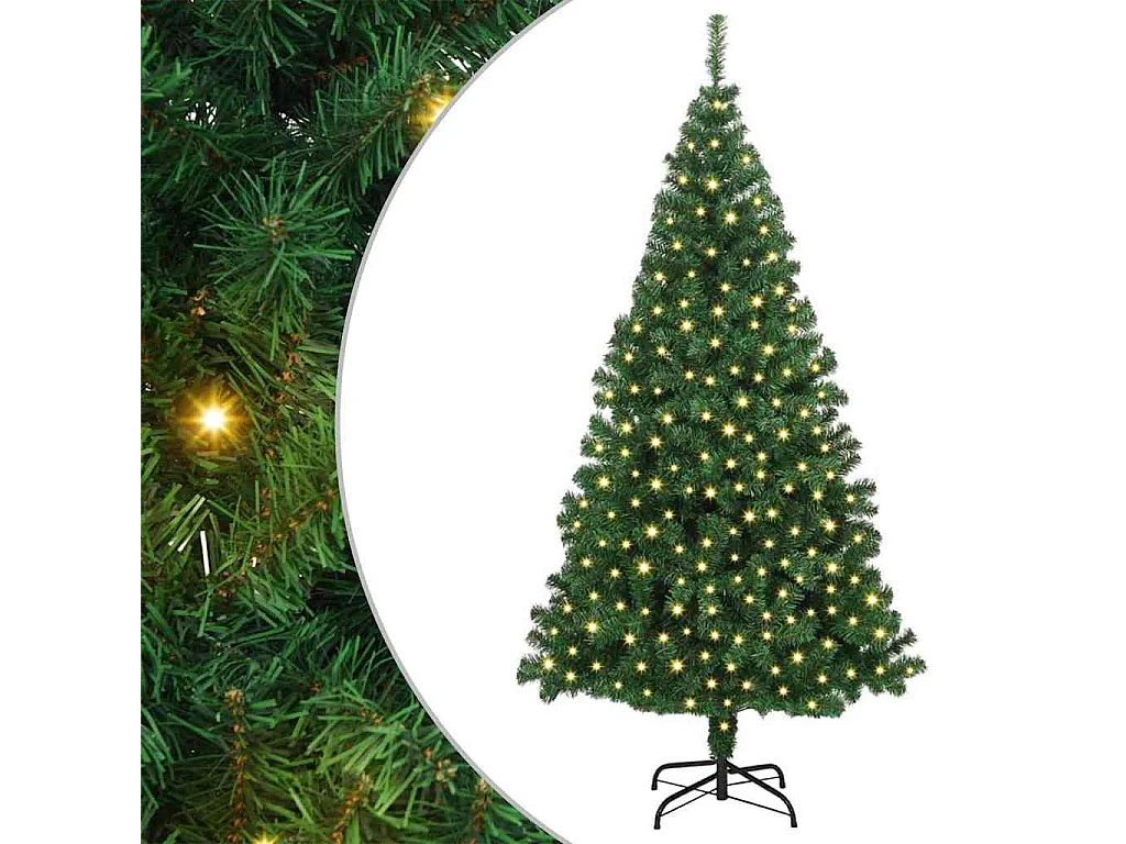 Sapin de Noël artificiel Vert 180 cm PVC, Acier et Plastique