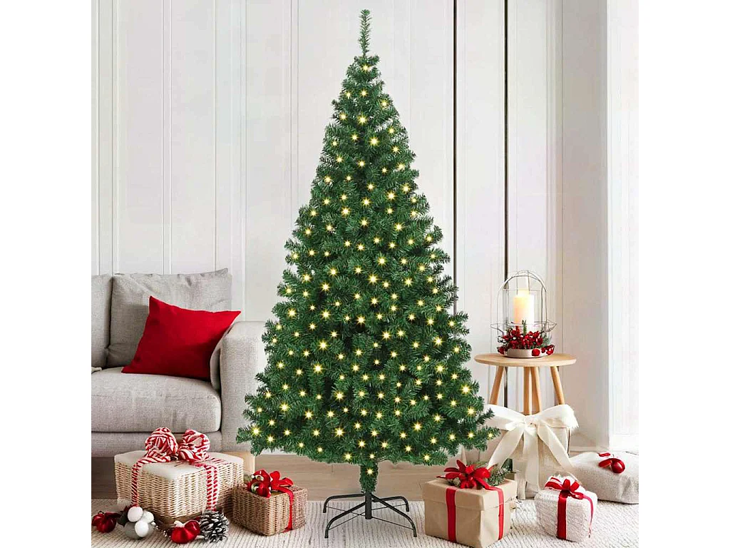 Sapin de Noël artificiel Vert 180 cm PVC, Acier et Plastique