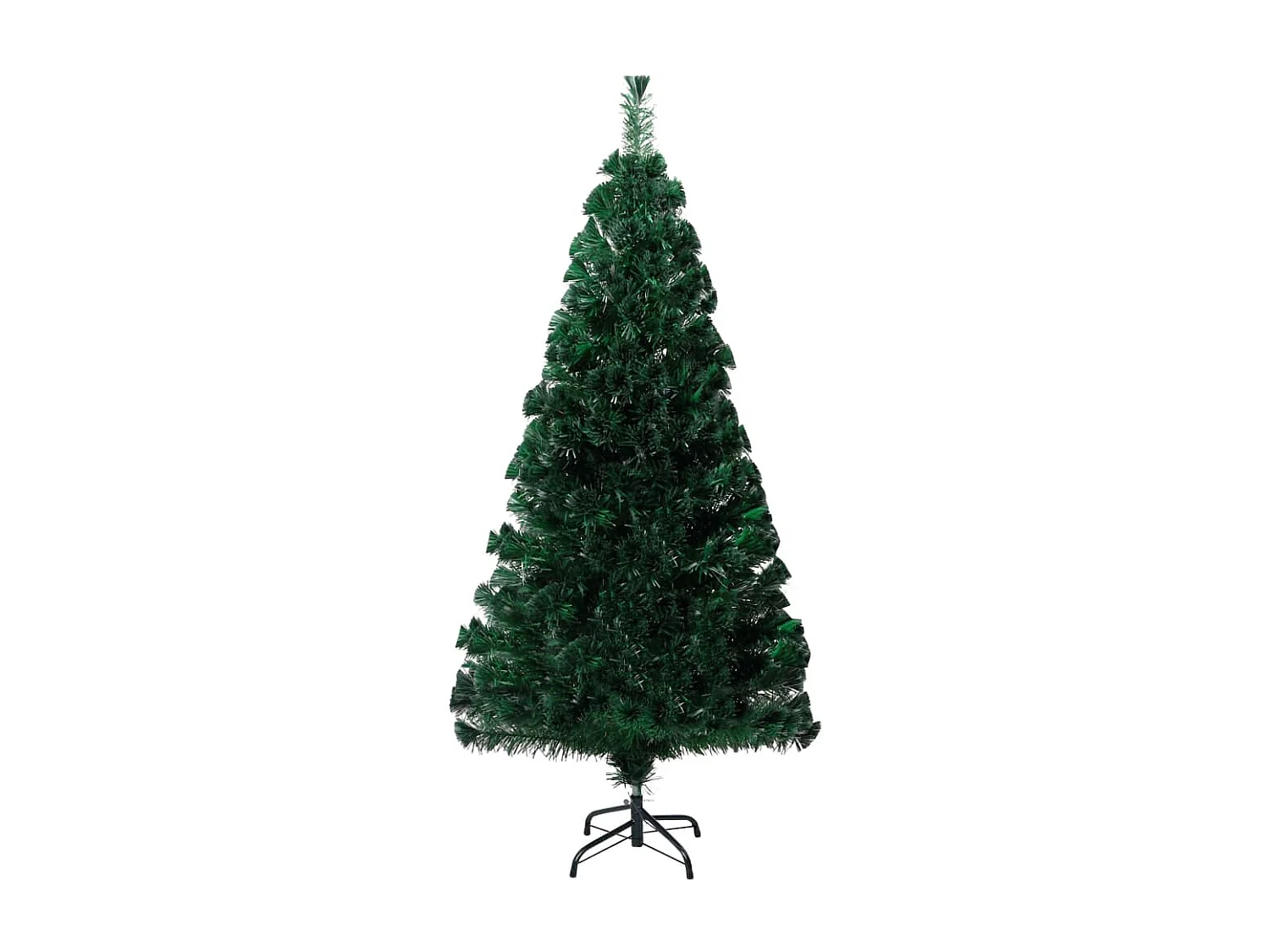 Sapin de Noël artificiel avec support vert 150 cm fibre optique