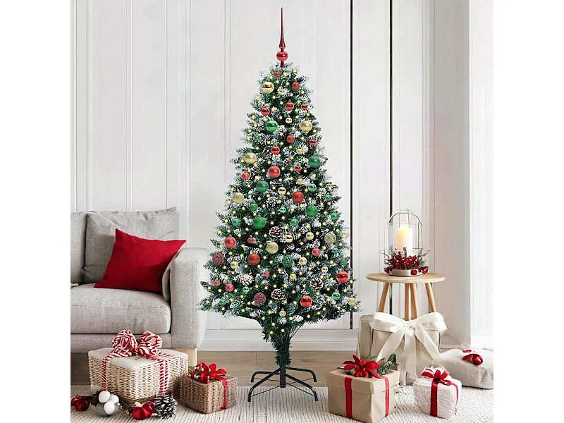 Sapin de Noël artificiel Vert 180 cm PVC, Acier et Plastique