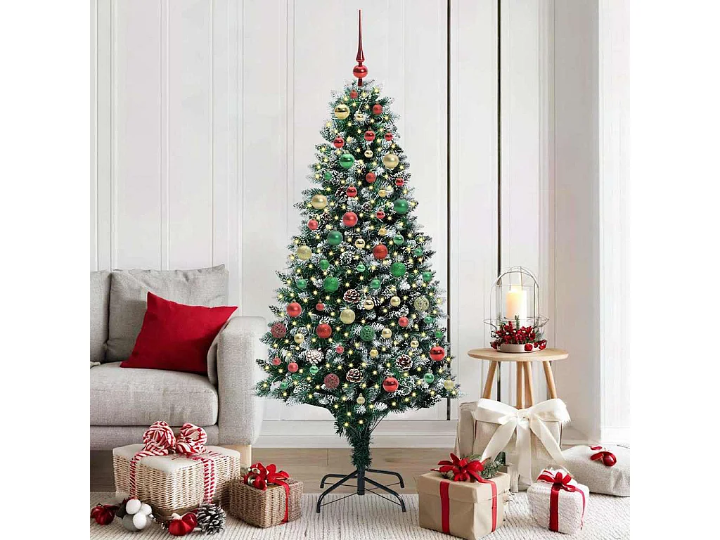 Sapin de Noël artificiel Vert 180 cm PVC, Acier et Plastique