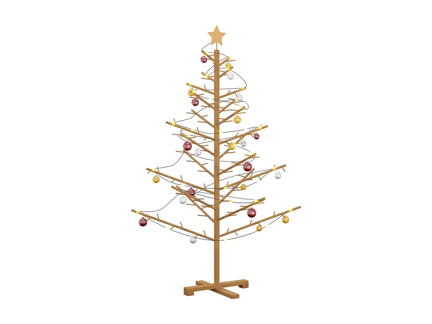 Houten kerstboom Bruin 150 cm Massief grenenhout