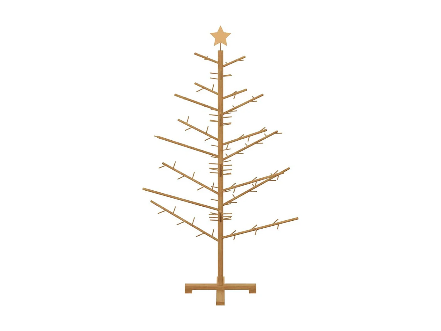 Houten kerstboom Bruin 150 cm Massief grenenhout