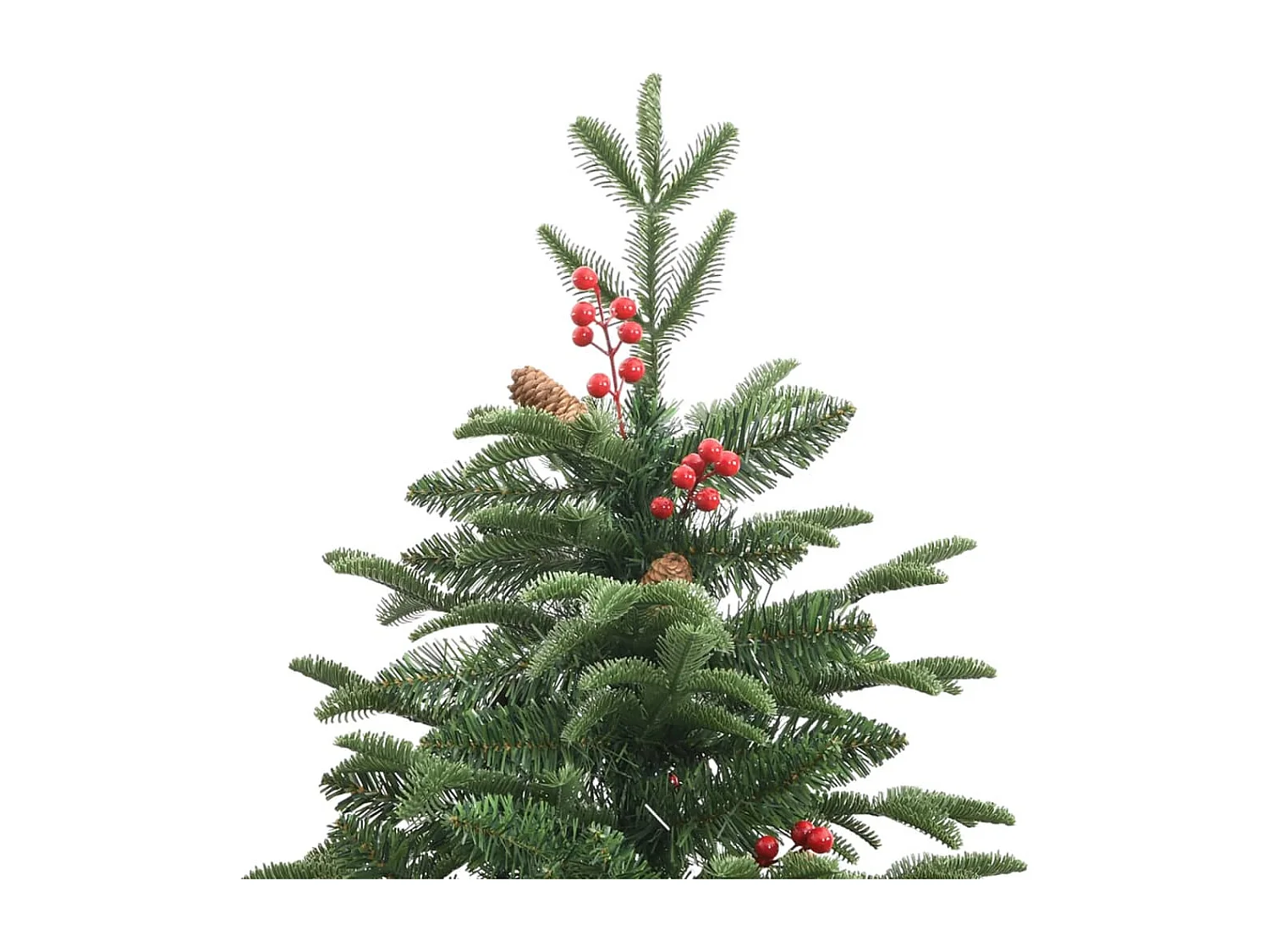 Sapin de Noël artificiel avec pommes de pin et baies 240 cm