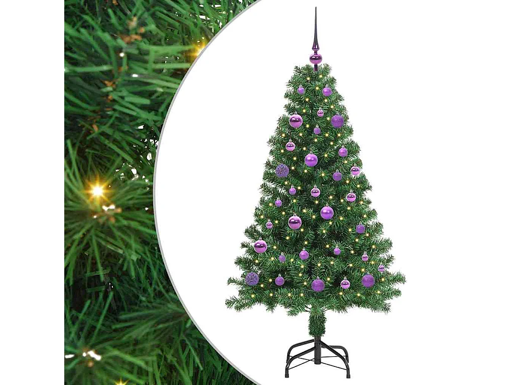 Sapin de Noël artificiel Vert 150 cm PVC, Acier et Plastique