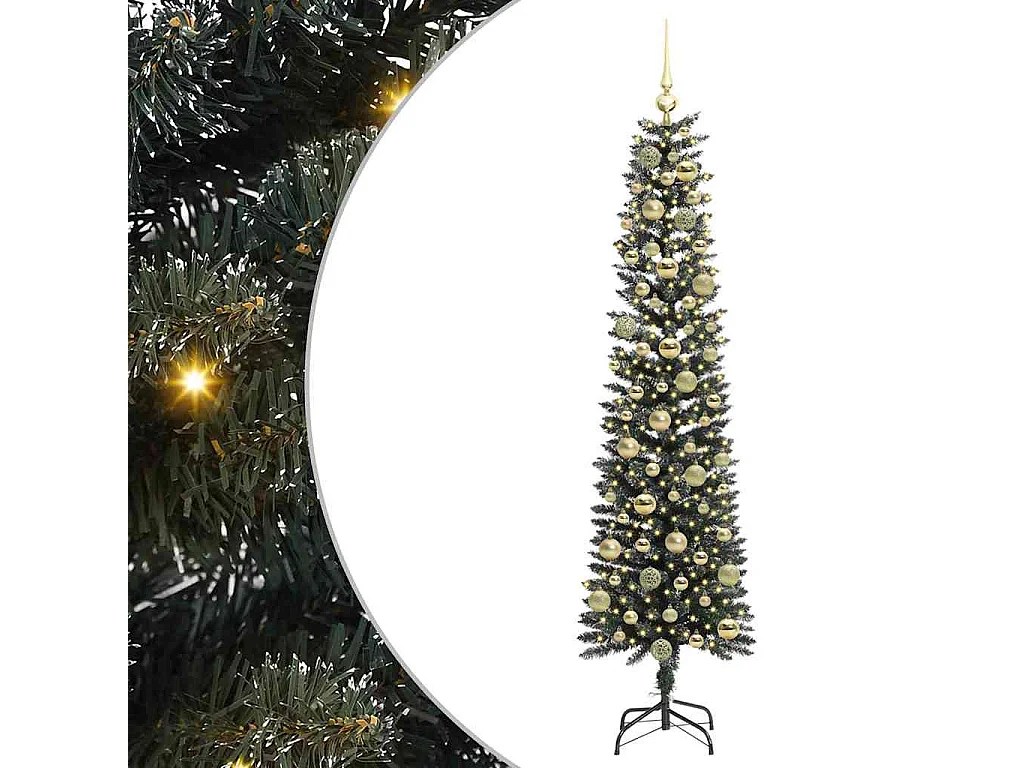 Sapin de Noël artificiel avec 300 LED Vert 50.5 x 50.5 x 180 cm