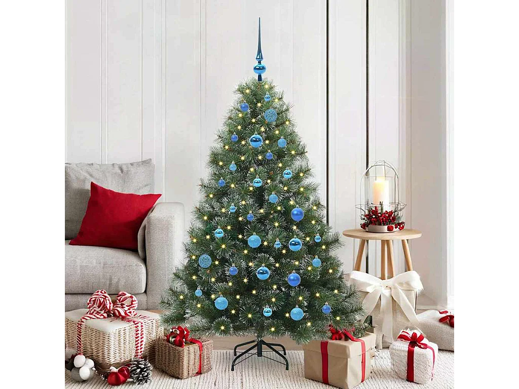 Sapin de Noël artificiel avec 150 LED Vert 150 cm PE et PVC