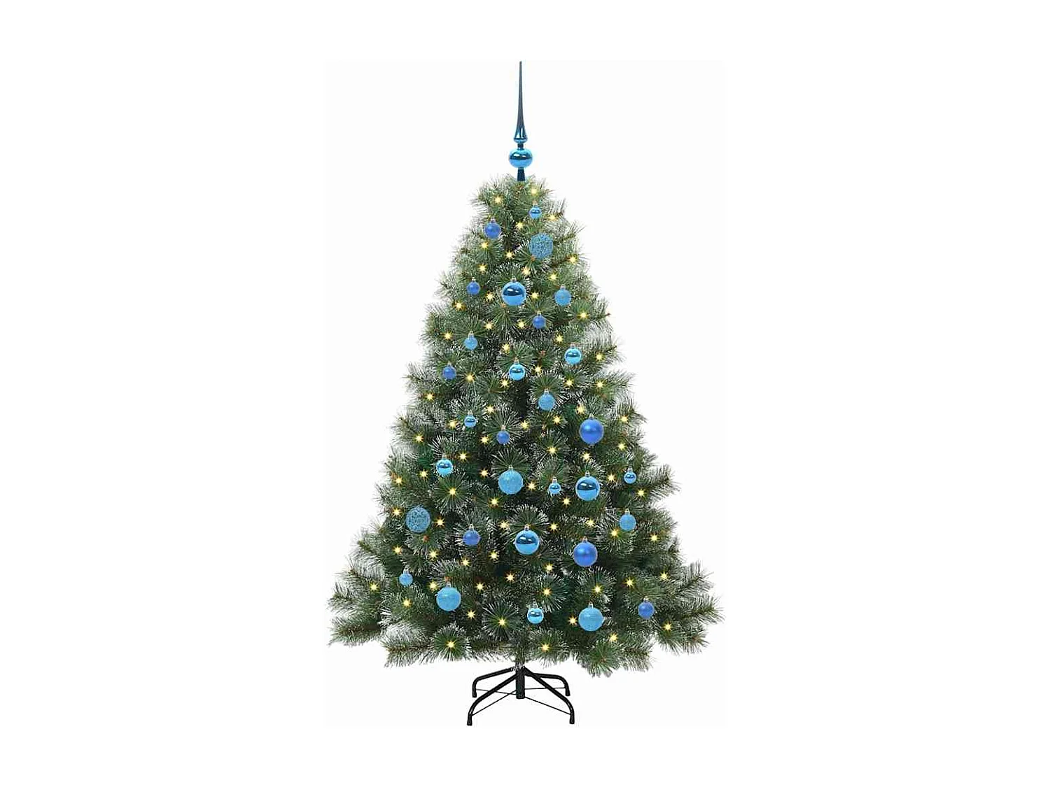 Sapin de Noël artificiel avec 150 LED Vert 150 cm PE et PVC