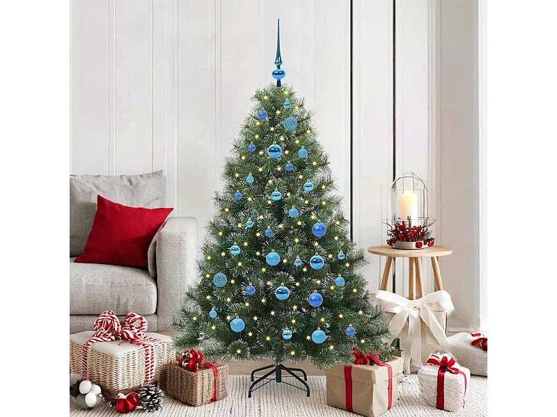 Sapin de Noël artificiel avec 150 LED Vert 150 cm PE et PVC
