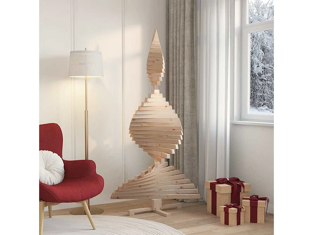 Weihnachtsbäume mit Ständer Natur 180 cm Massivholz Kiefer