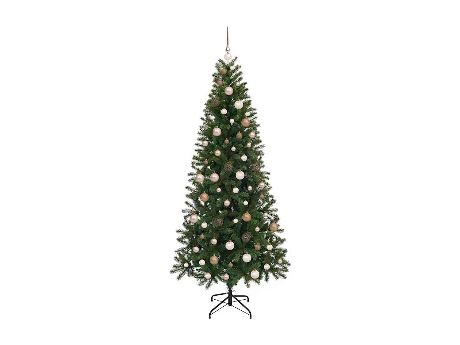 Künstlicher Weihnachtsbaum mit 300 LEDs Grün 210 cm PE und PVC