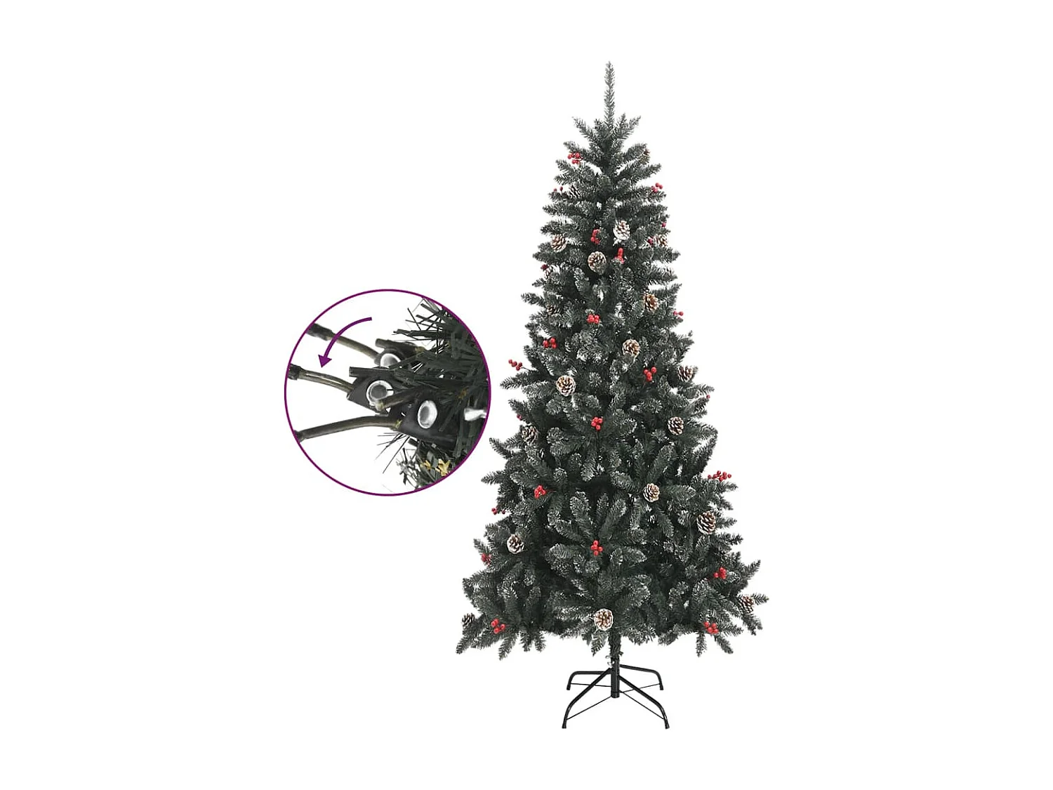 Kunstkerstboom met standaard Groen 240 cm PVC