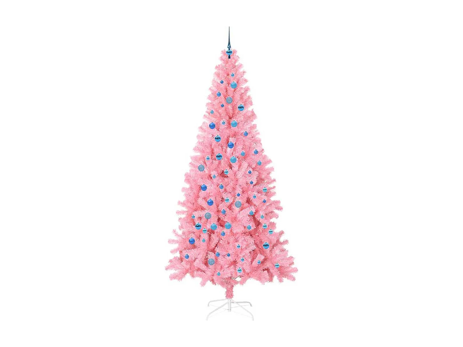 Weihnachtsbaum mit 300 LEDs mit Ständer Pink 240 cm PVC