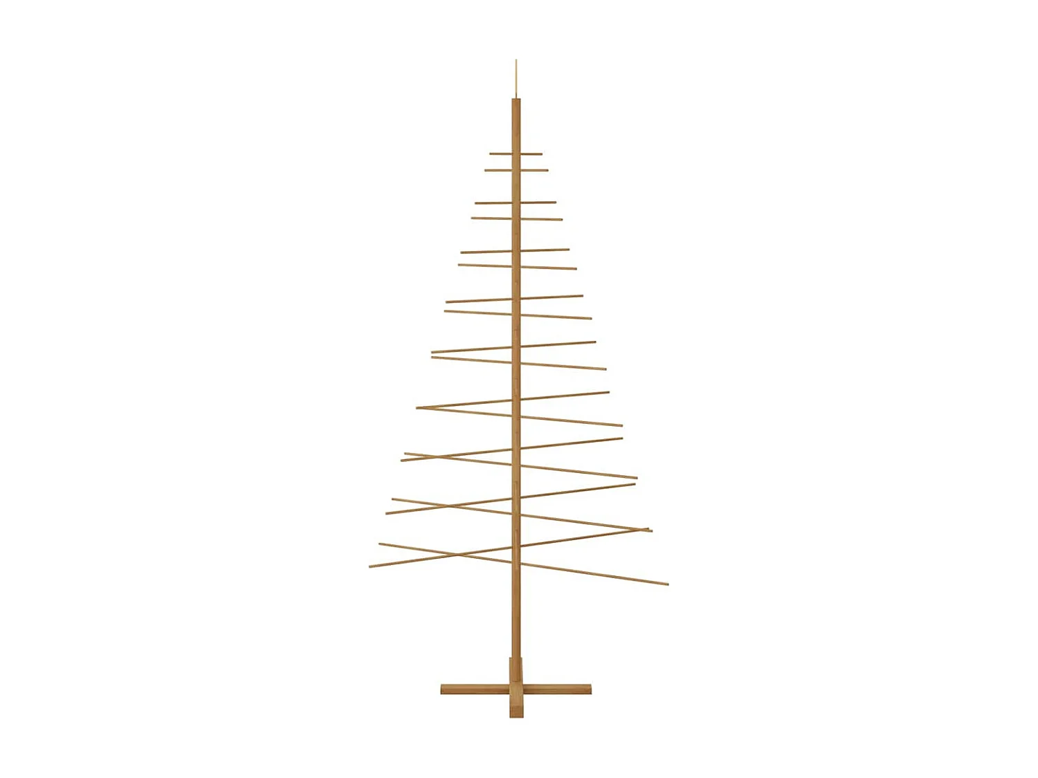 Arbre de Noël en bois avec support Marron 210 cm Bambou