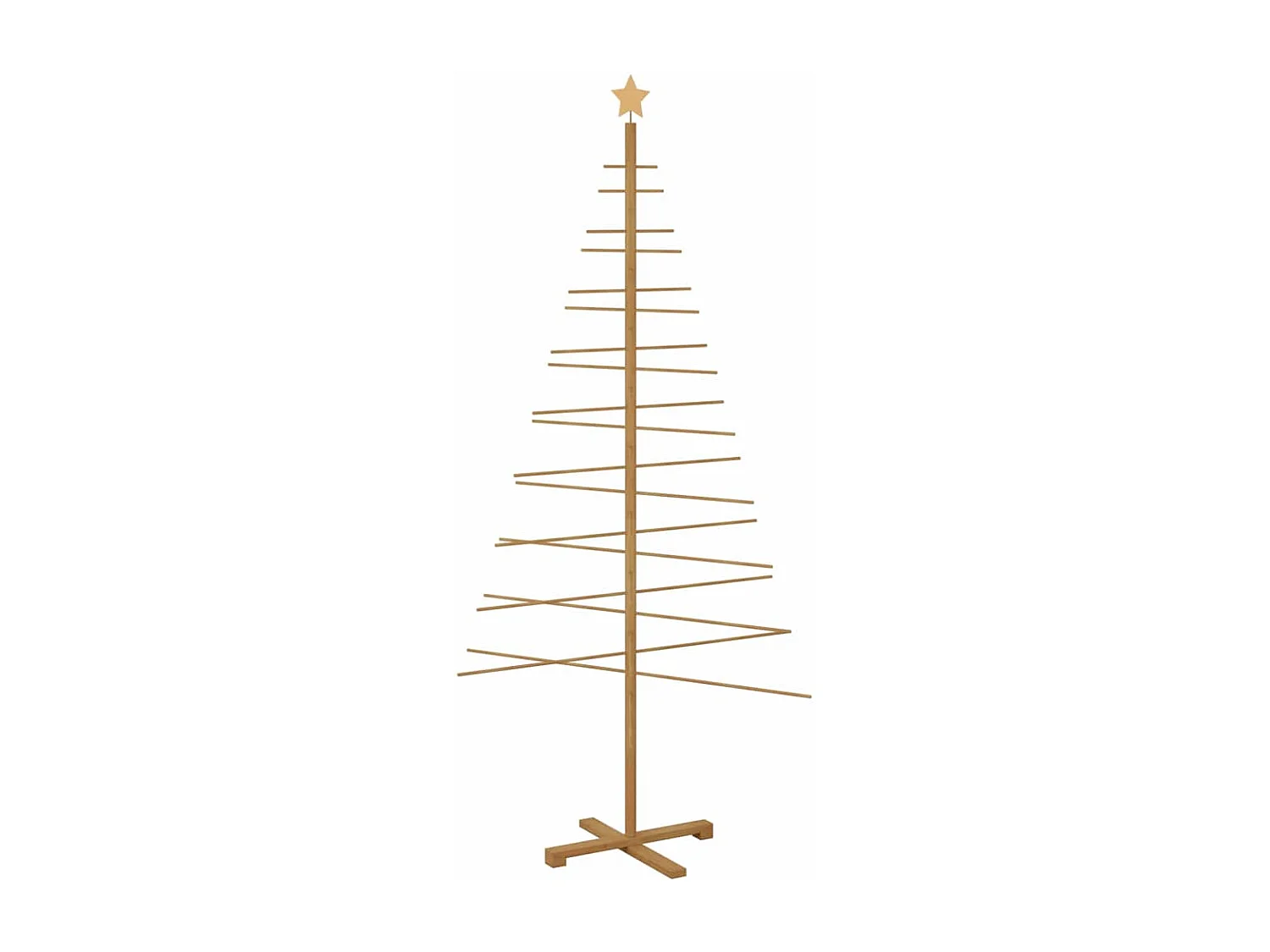 Arbre de Noël en bois avec support Marron 210 cm Bambou