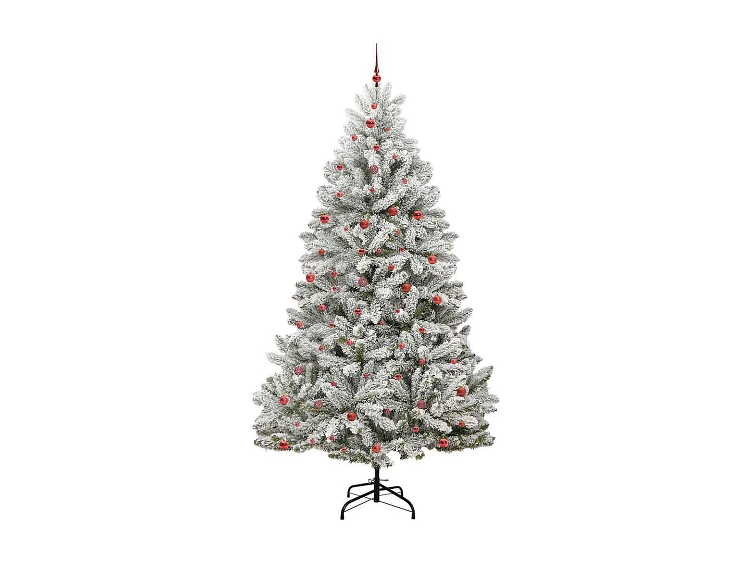 Sapin de Noël artificiel Vert et blanc 300 cm PVC et métal