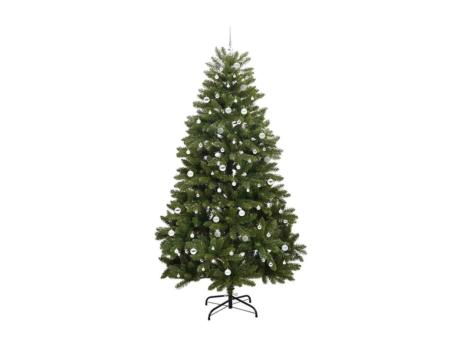 Albero di Natale artificiale con 300 LED Verde 270 cm PVC e metallo
