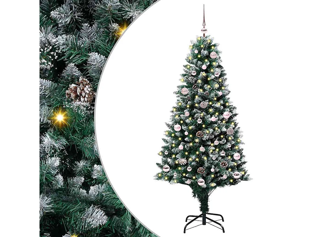 Sapin de Noël artificiel Vert 150 cm PVC, Acier et Plastique