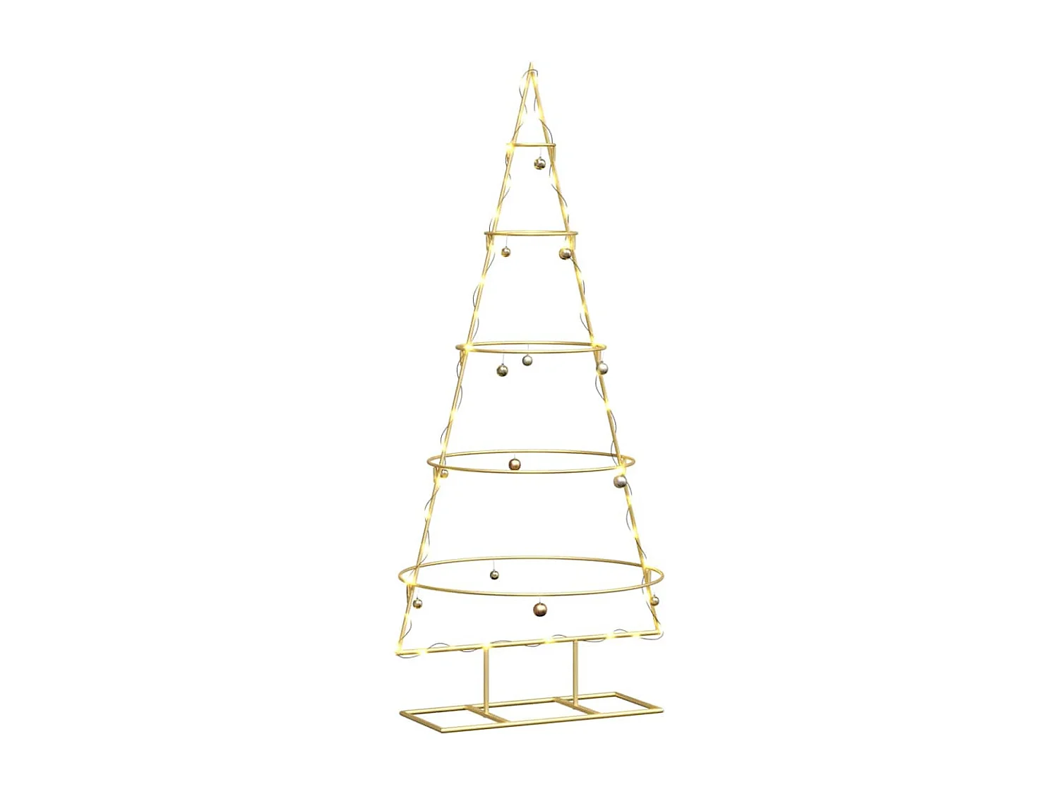 Arbre de Noël en métal Doré 125 cm Acier peint par poudre