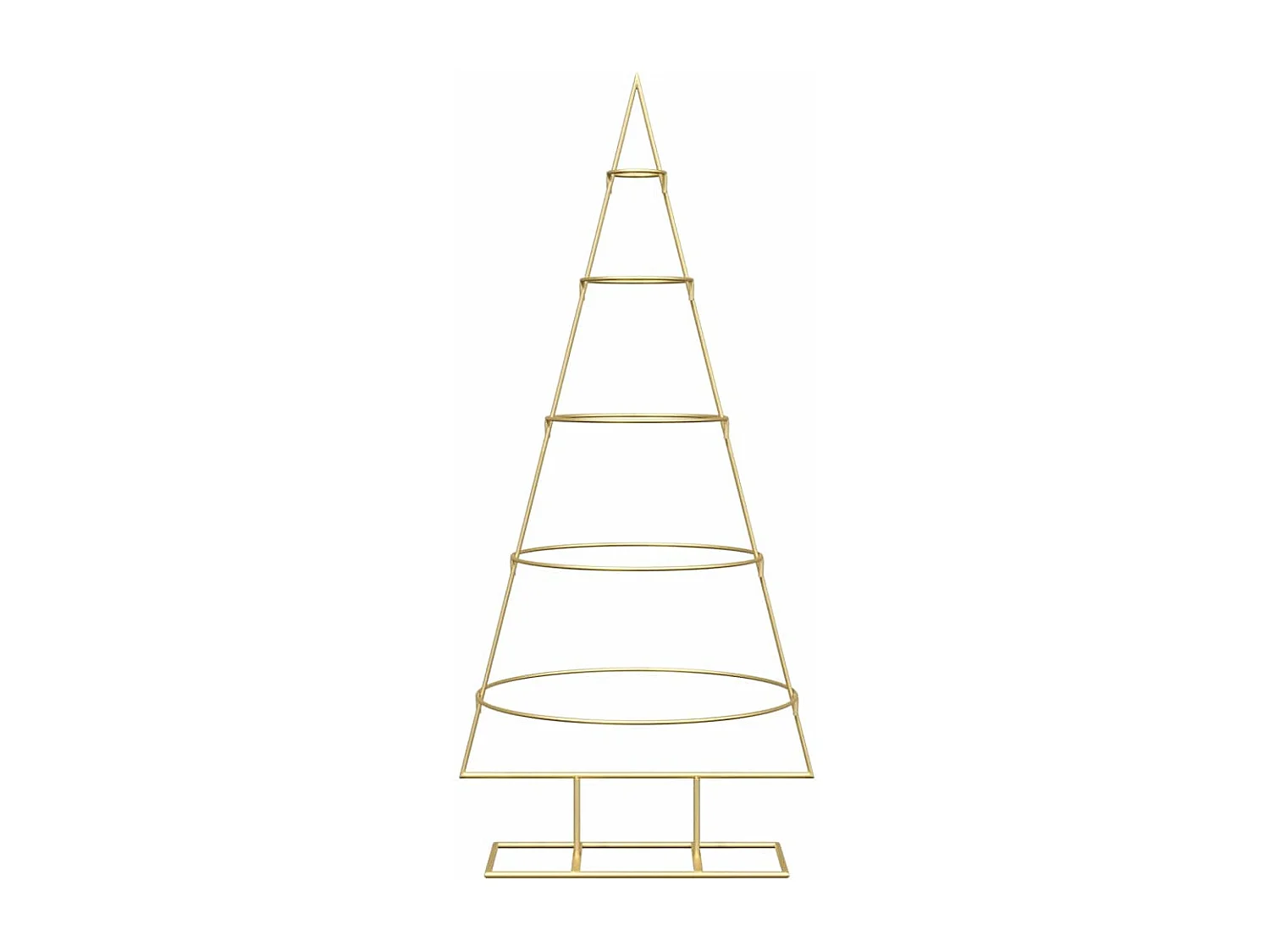 Arbre de Noël en métal Doré 125 cm Acier peint par poudre