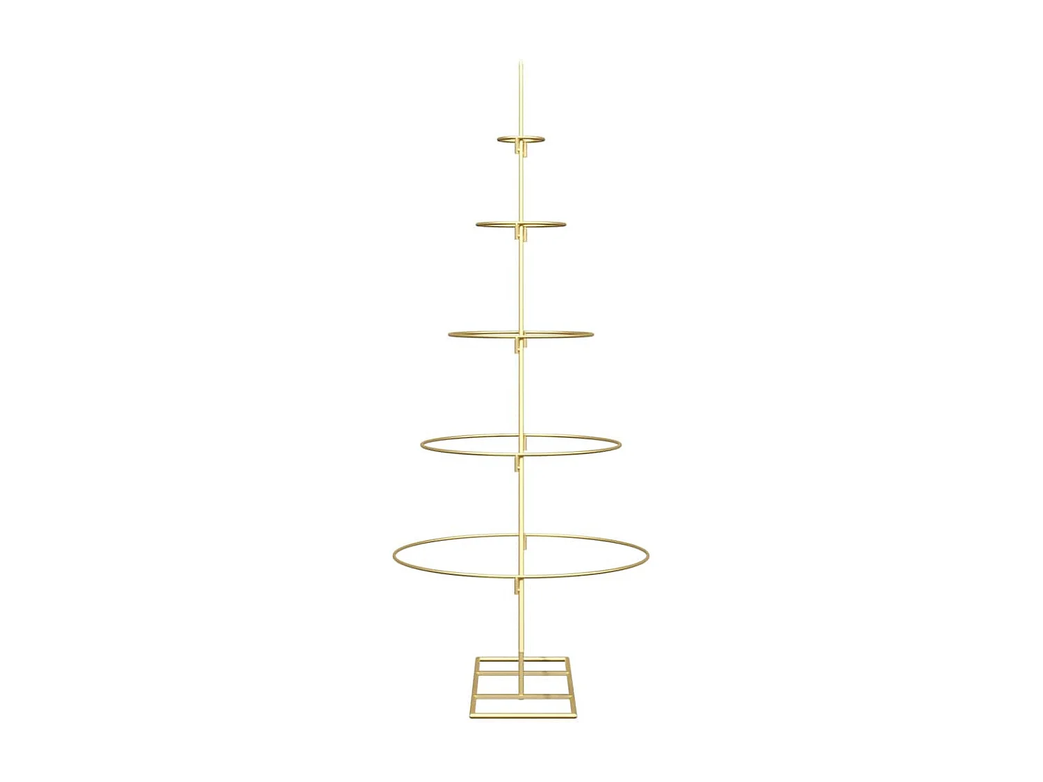 Gouden metalen kerstboom 125 cm gepoedercoat staal