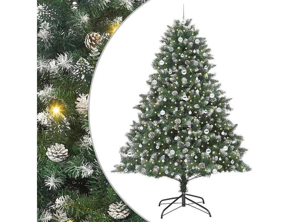 Kunstkerstboom met 300 LED's Groen 160 x 160 x 240 cm