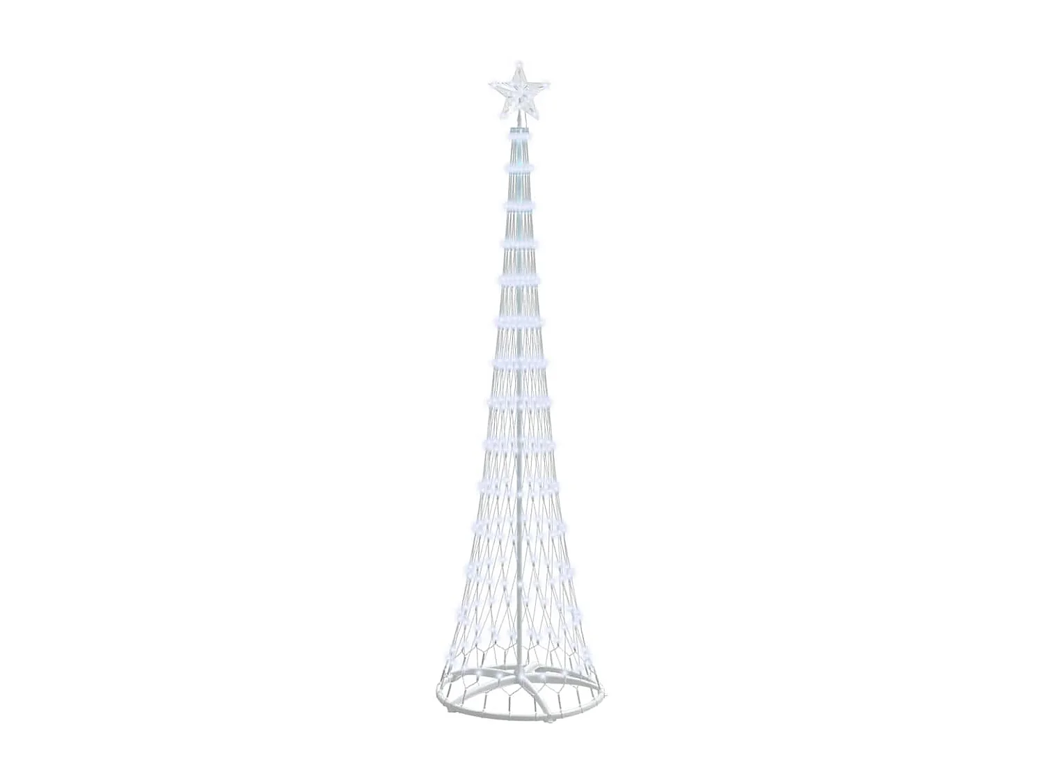 Albero di Natale a LED Bianco freddo 70 x 70 x 250 cm Metallo