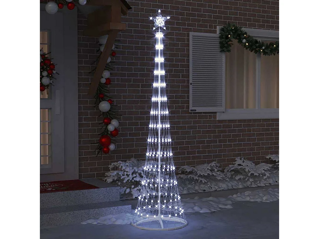 Albero di Natale a LED Bianco freddo 70 x 70 x 250 cm Metallo