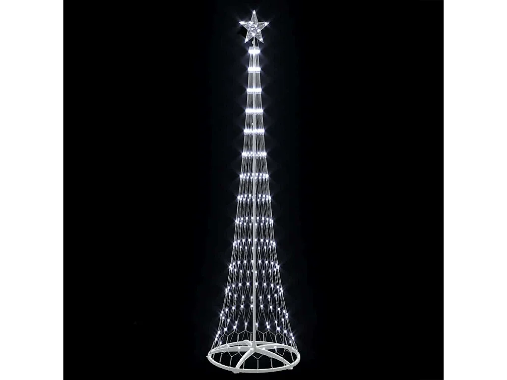 Albero di Natale a LED Bianco freddo 70 x 70 x 250 cm Metallo