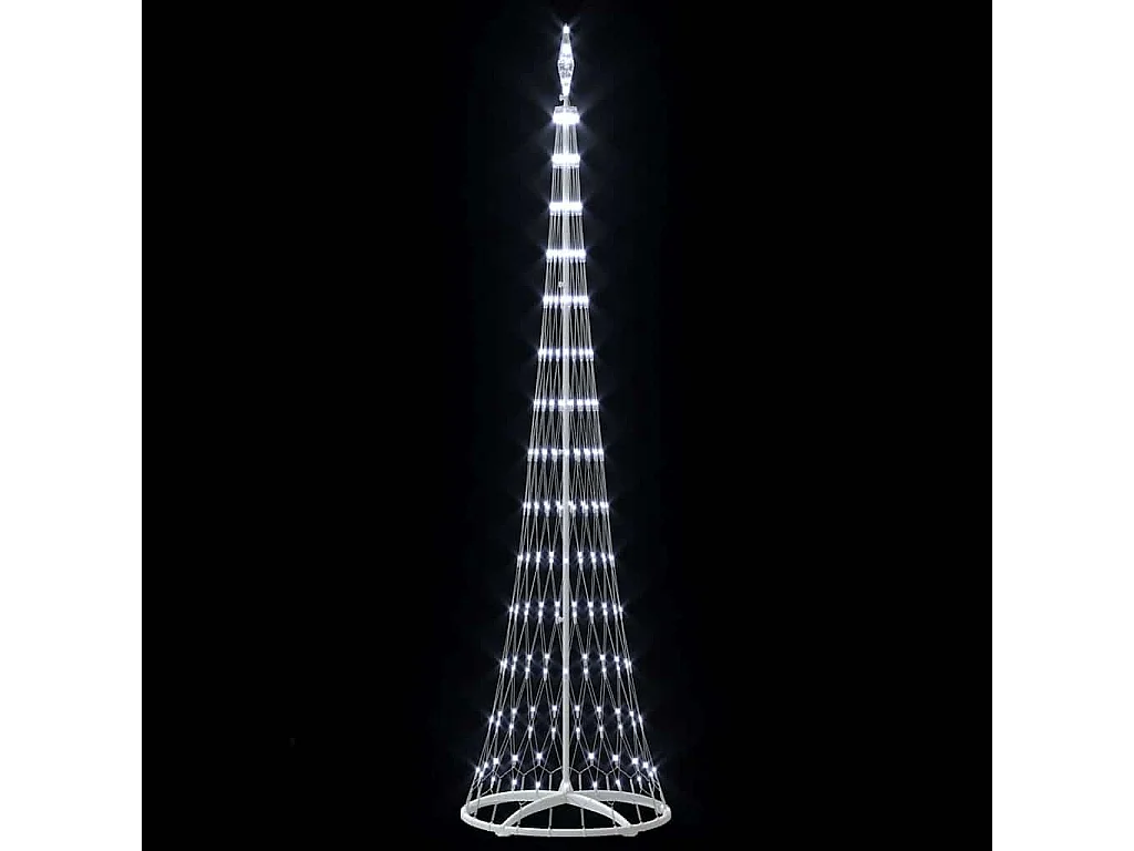 Albero di Natale a LED Bianco freddo 70 x 70 x 250 cm Metallo