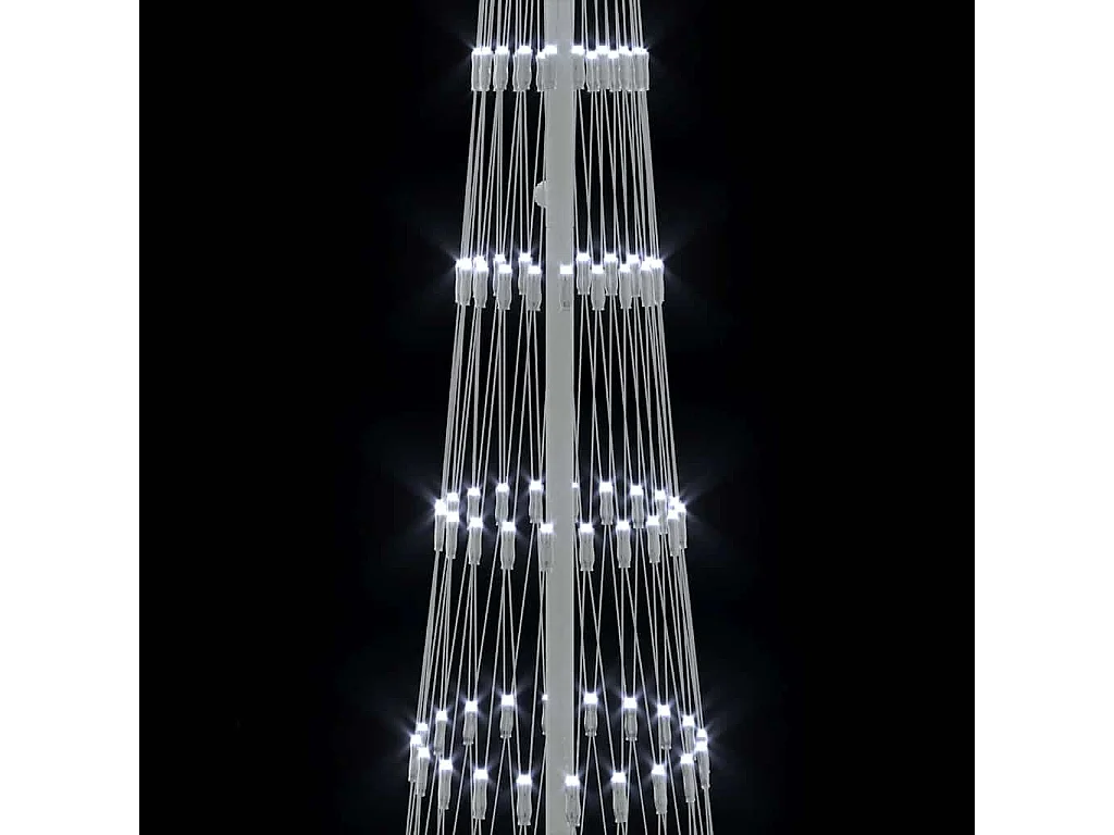 Albero di Natale a LED Bianco freddo 70 x 70 x 250 cm Metallo