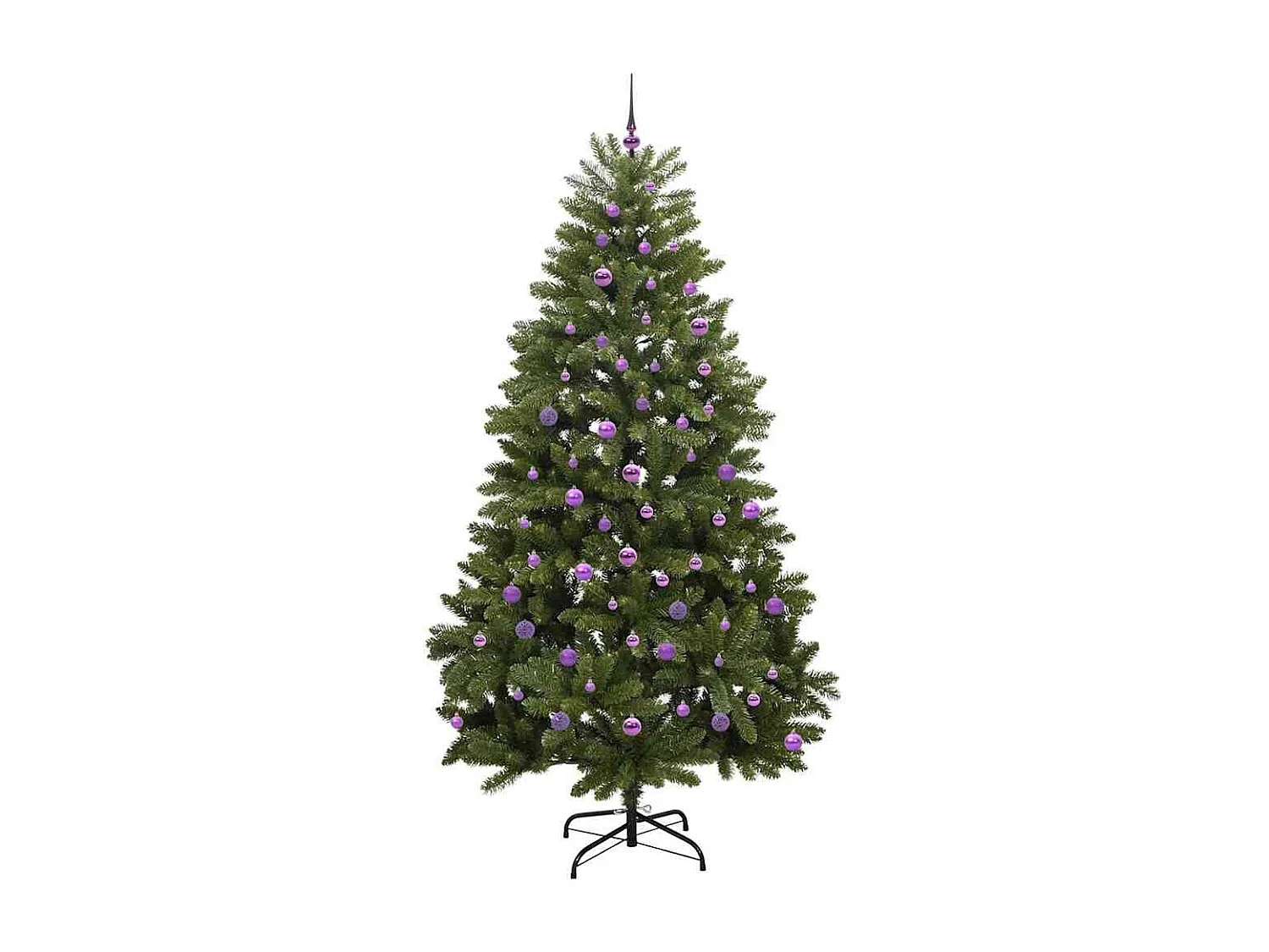 Albero di Natale artificiale con 300 LED Verde 240 cm PVC e metallo