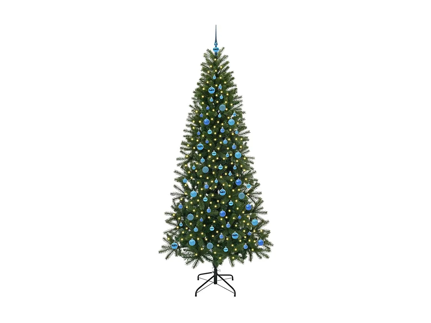 Albero di Natale artificiale con 300 LED Verde 240 cm PE e PVC