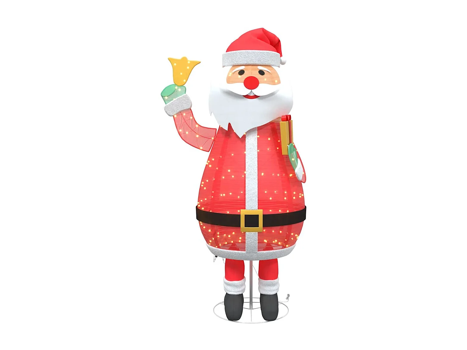 Babbo Natale di Natale con 200 LED bianco caldo 100 x 180 cm in tessuto