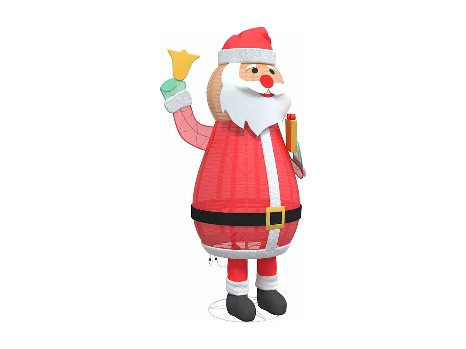 Babbo Natale di Natale con 200 LED bianco caldo 100 x 180 cm in tessuto