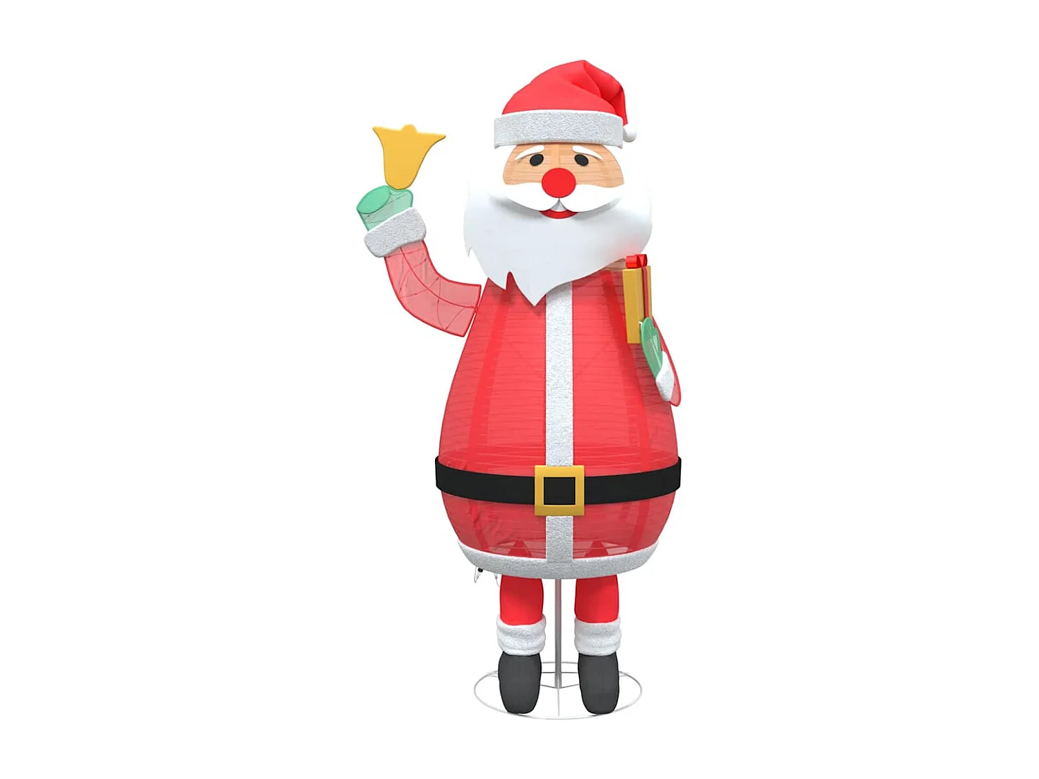 Babbo Natale di Natale con 200 LED bianco caldo 100 x 180 cm in tessuto