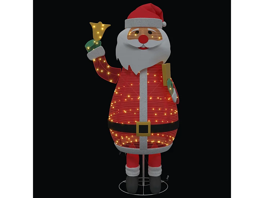 Babbo Natale di Natale con 200 LED bianco caldo 100 x 180 cm in tessuto