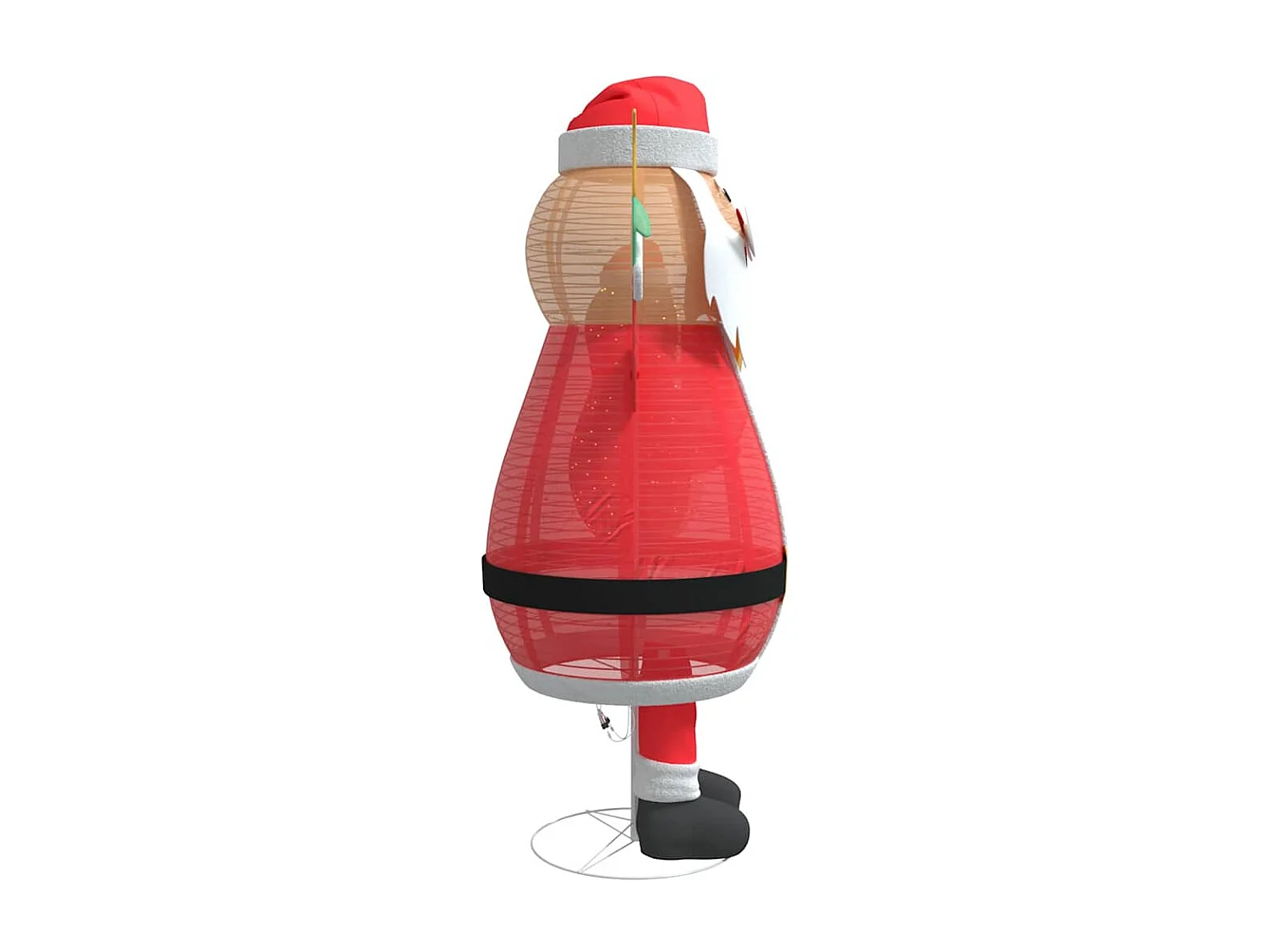 Babbo Natale di Natale con 200 LED bianco caldo 100 x 180 cm in tessuto