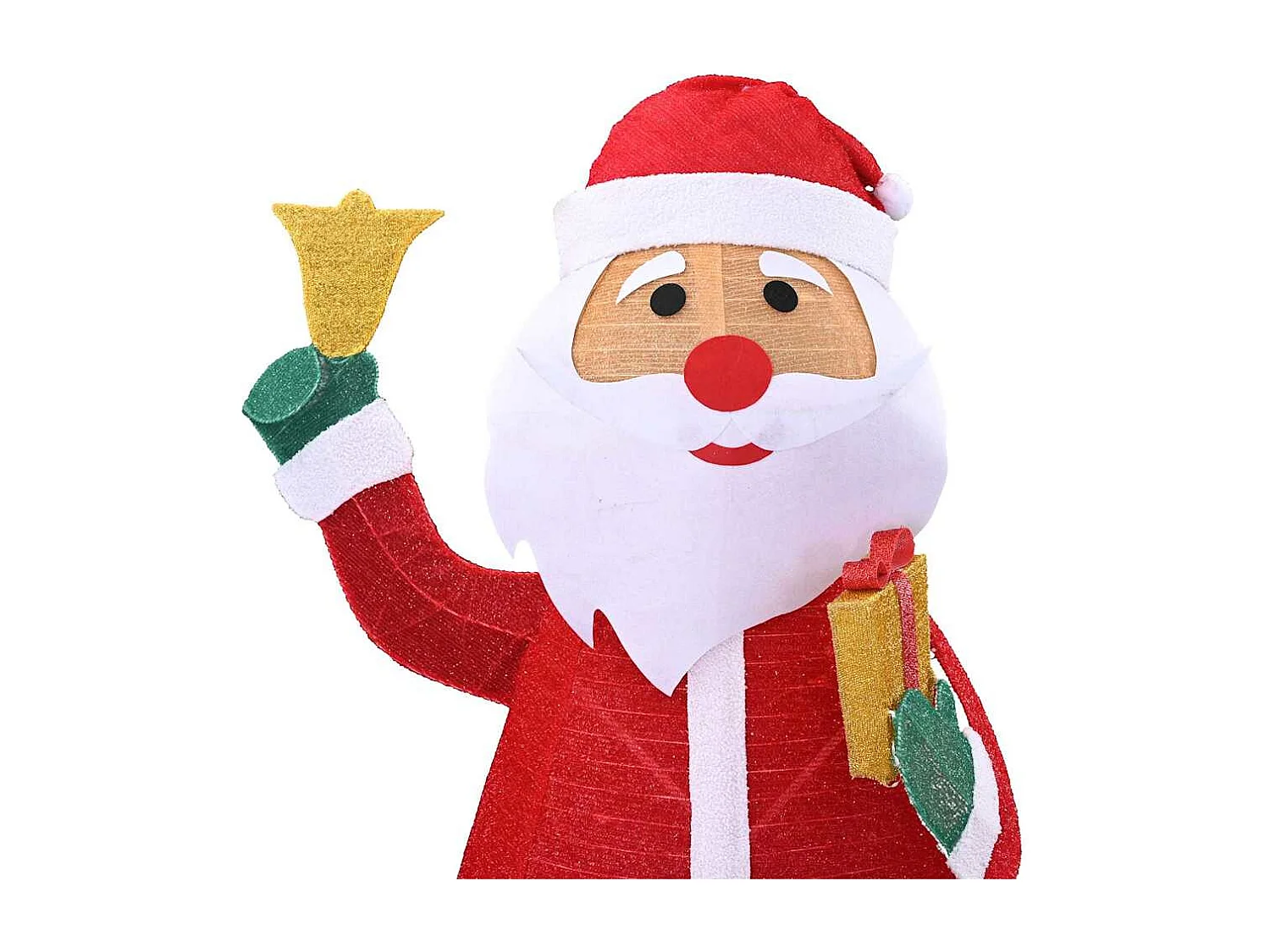 Babbo Natale di Natale con 200 LED bianco caldo 100 x 180 cm in tessuto