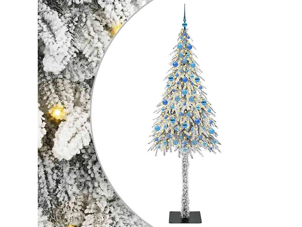 Kerstboom met 300 LED's Wit 210 cm PE en Staal