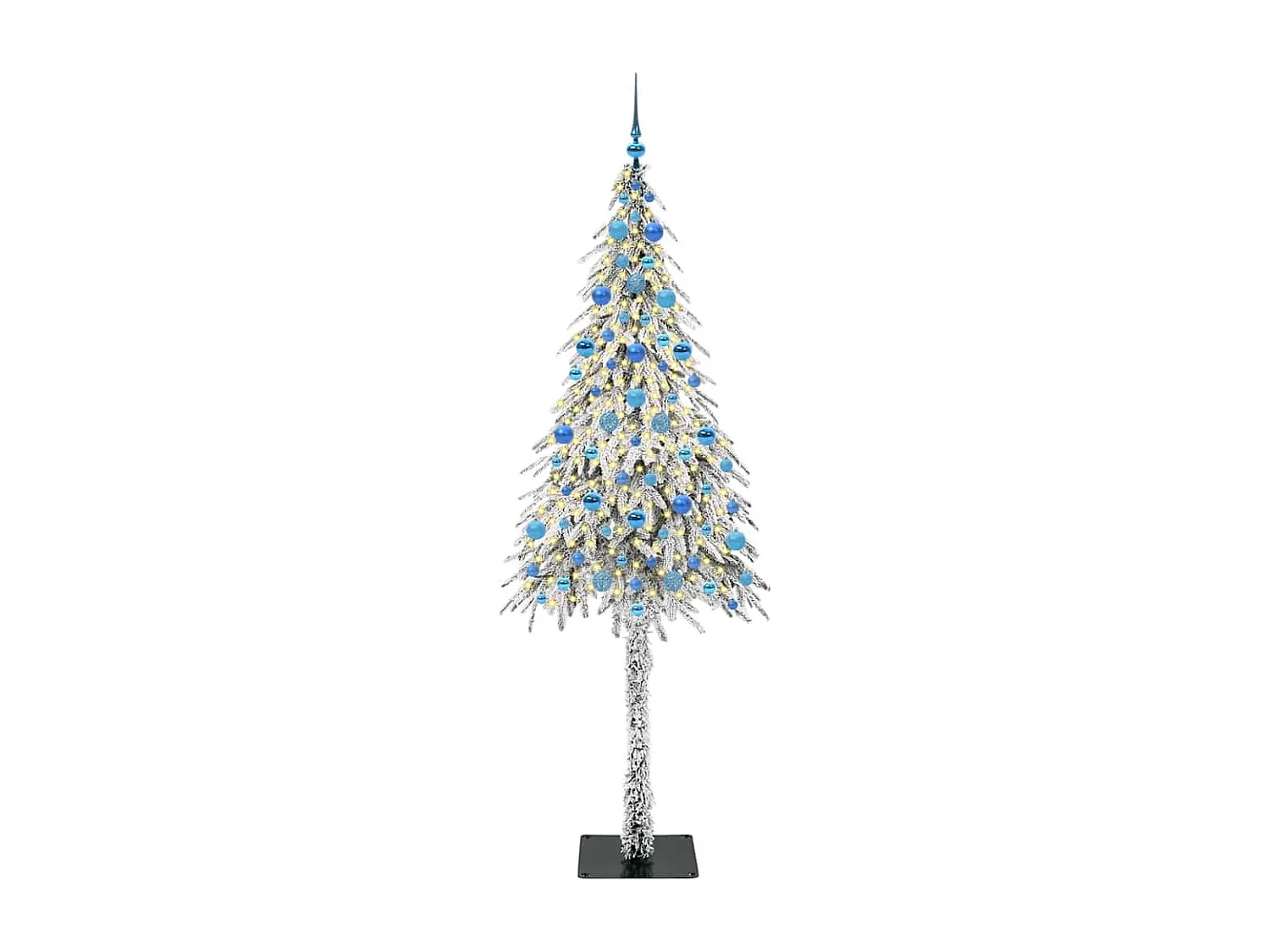 Kerstboom met 300 LED's Wit 210 cm PE en Staal