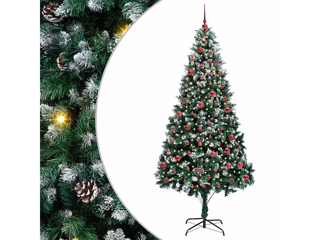 Sapin de Noël artificiel Vert 210 cm PVC, Acier et Plastique