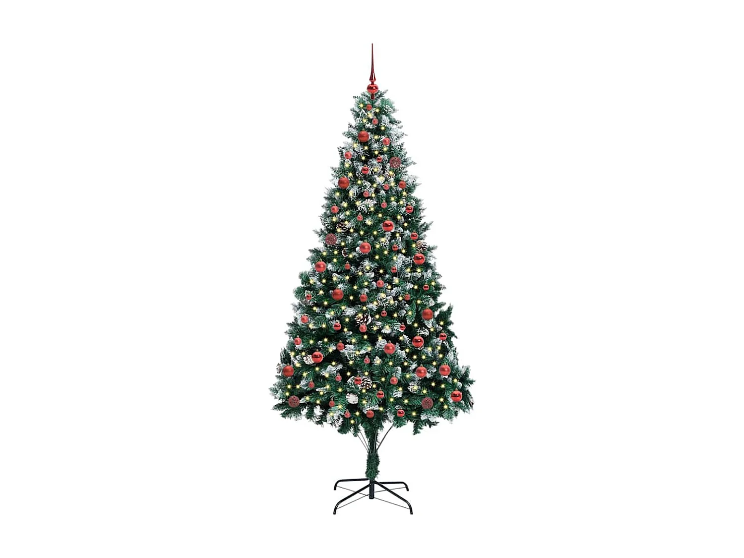 Sapin de Noël artificiel Vert 210 cm PVC, Acier et Plastique