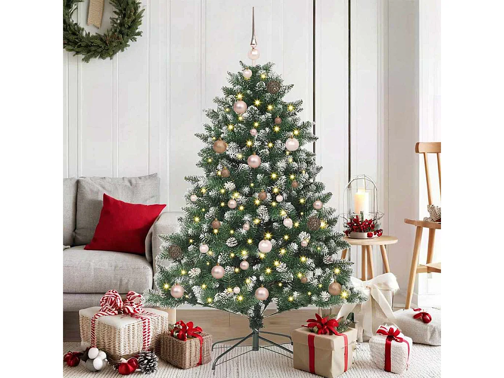 Albero di Natale artificiale con 150 LED Verde 105 x 105 x 150 cm