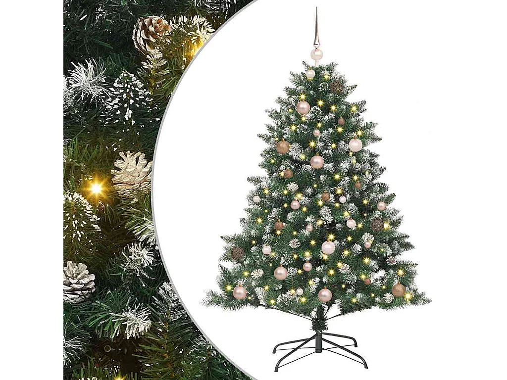 Albero di Natale artificiale con 150 LED Verde 105 x 105 x 150 cm