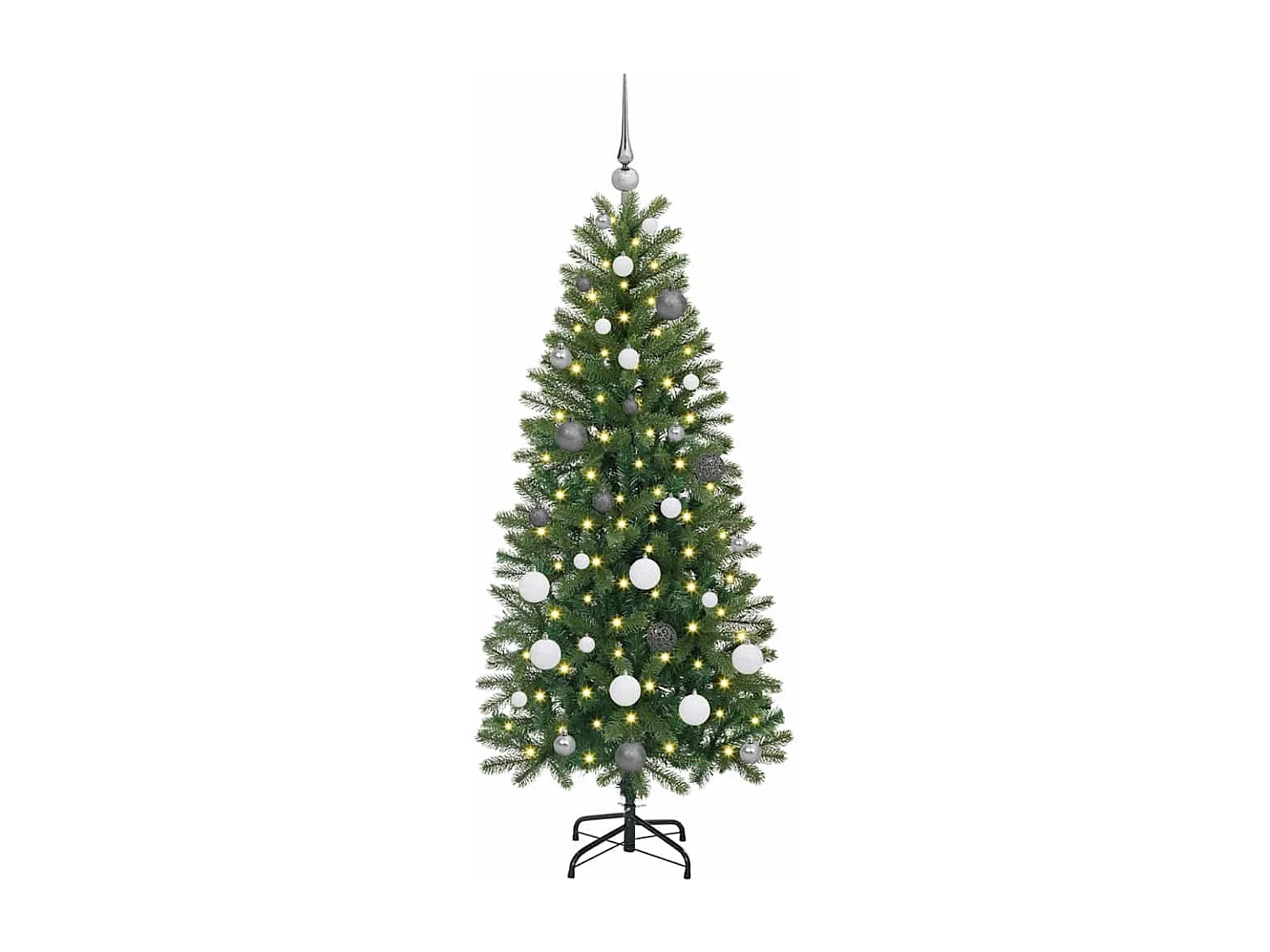 Sapin de Noël artificiel avec 150 LED Vert 150 cm PE et PVC
