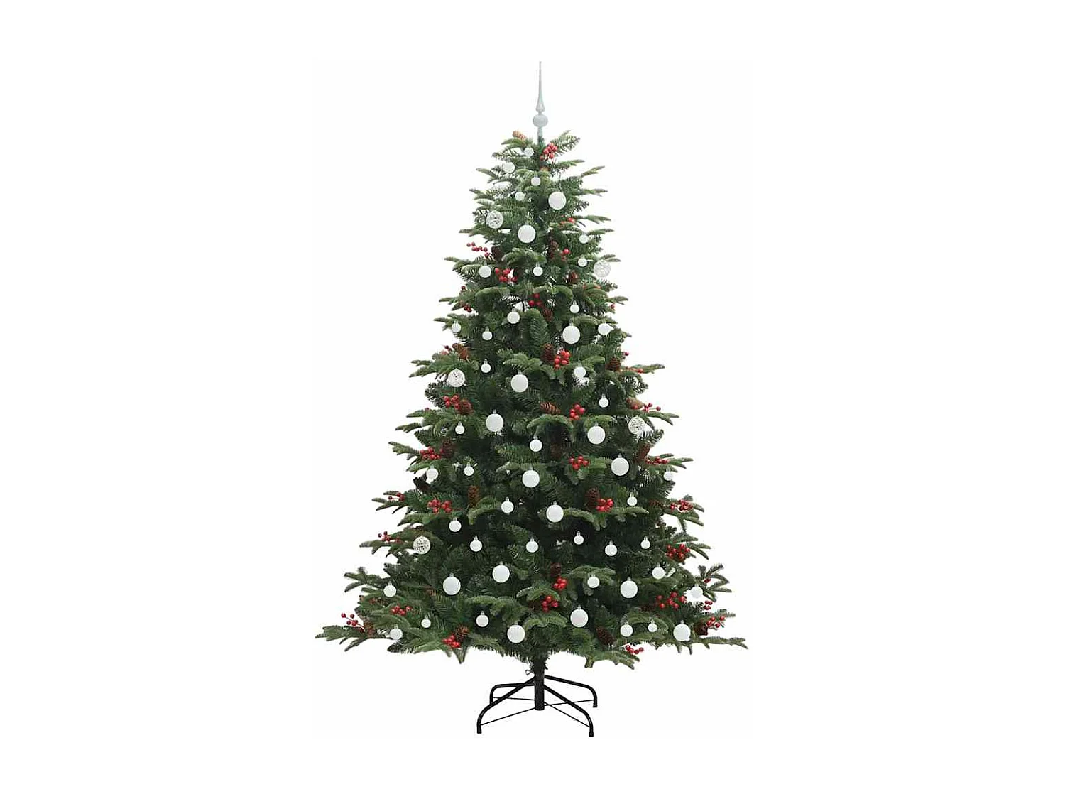 Albero di Natale artificiale Verde 210 cm PVC, metallo e plastica