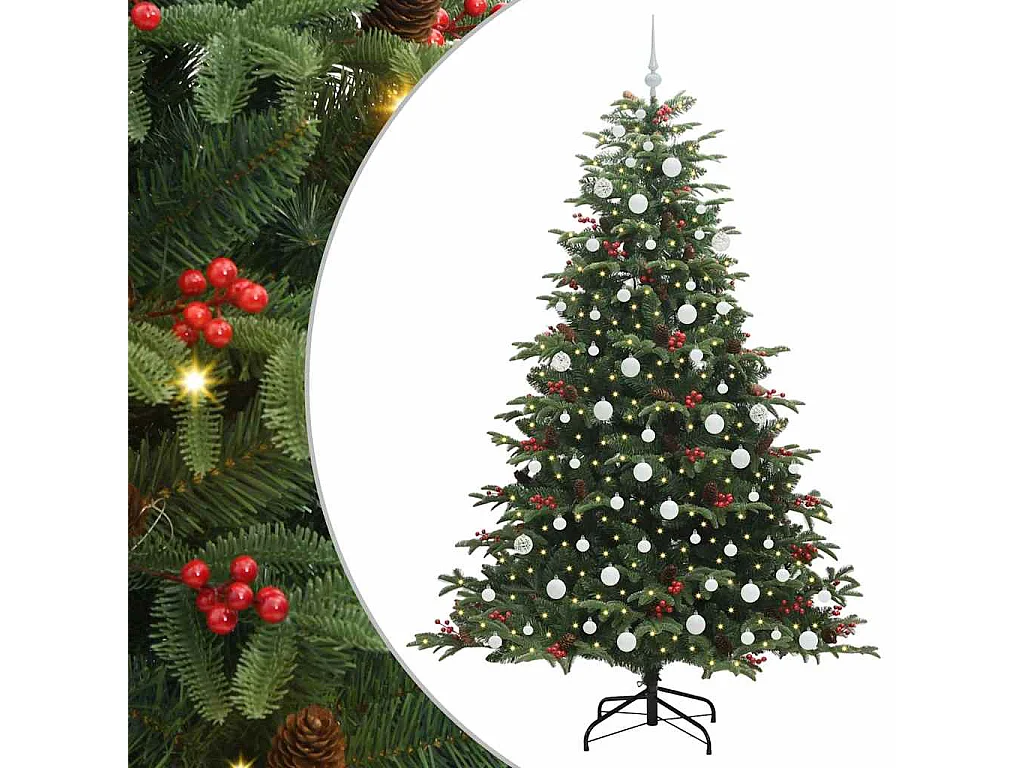 Sapin de Noël artificiel Vert 210 cm PVC, métal et plastique